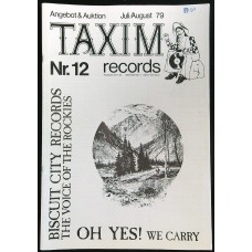 TAXIM Catalogue and Magazine Nr. 12 July/August 1979 (in German) Biscuit City Records The Voice Of The Rockies